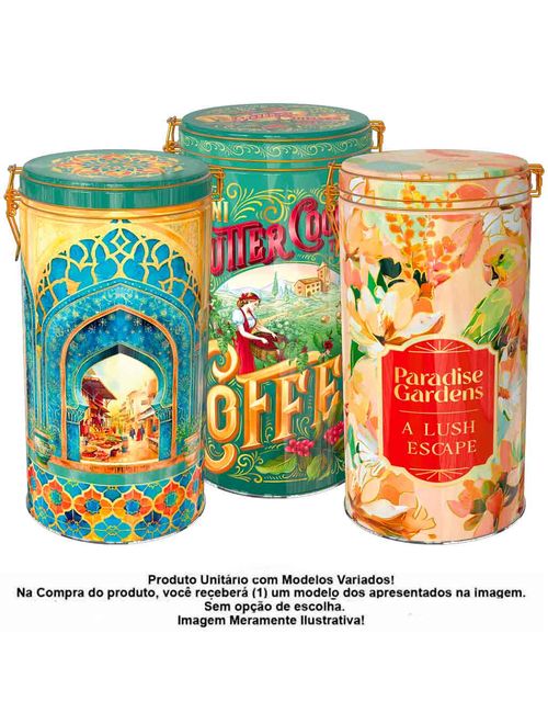 Lata Colecionável Mini Biscoitos Amanteigados Fecho 300g Unidade - Santa Edwiges