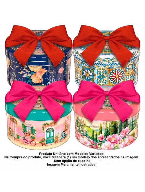 Lata Colecionável Biscoitos Amanteigados Laço 150g Unidade - Santa Edwiges