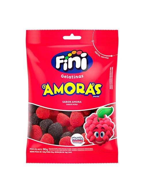 Bala de Gelatina Amoras 90g - Fini