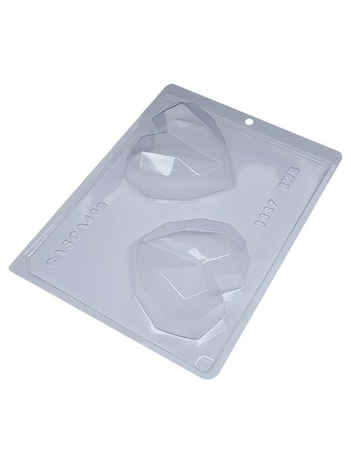 Forma PVC Coração Lapidado 2 Cavidades Ref.9837 - BWB