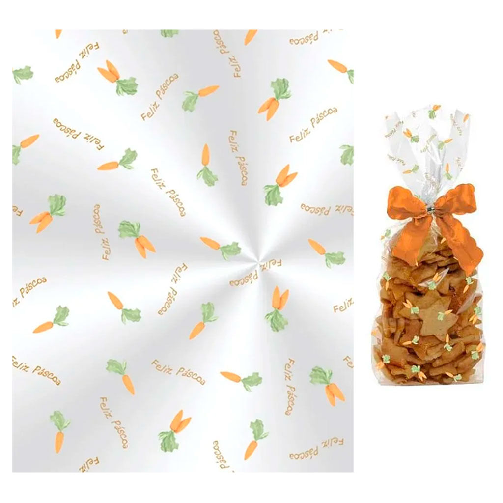 Encontraproduto.com.br - Saco Transparente Cenourinha 11X19,5cm 50 Unidades 11301194 CROMUS