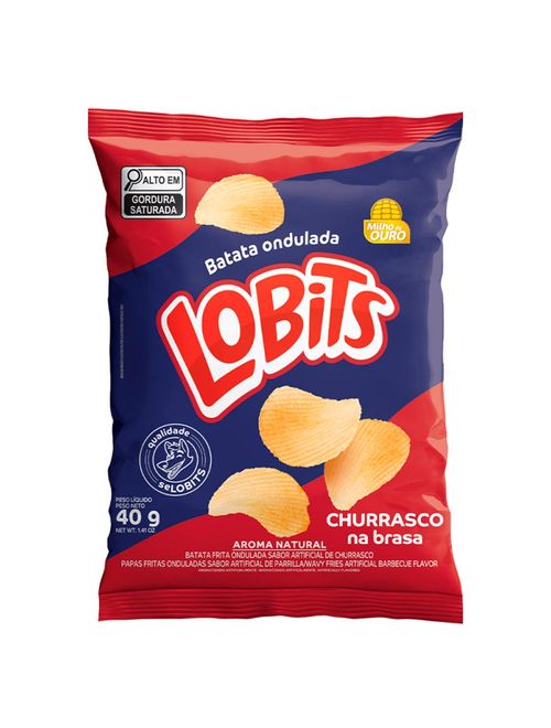 Batata Ondulada Lobits Churrasco 40g - Milho de Ouro