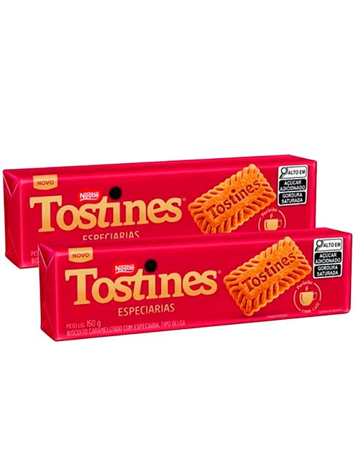 Kit 2 Biscoitos Doces Tostines Especiarias 150g - Nestlé