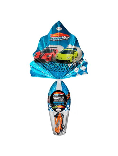 Ovo de Páscoa Turbo Cars Brinquedo 90g - Top Cau