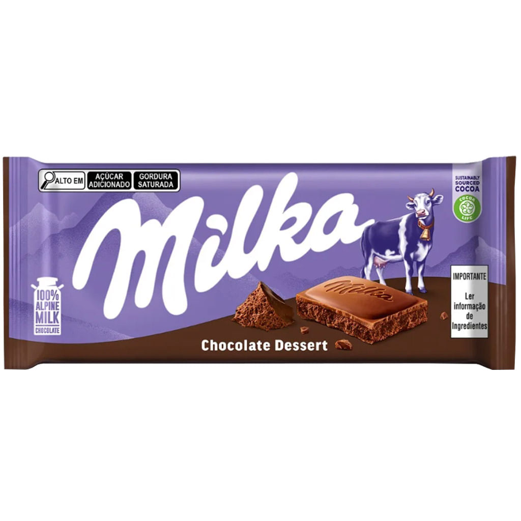 Tablete de Chocolate Mousse 100g - Milka - Doce Malu