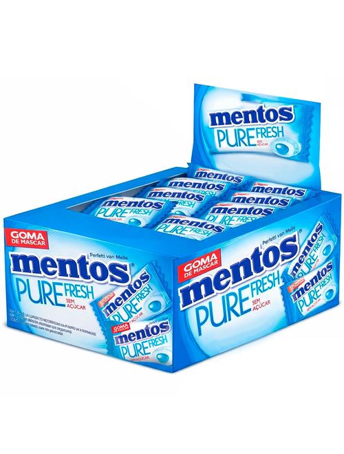 Chiclete Mentos Pure Fresh Mint Zero Açúcar c/60 - Perfetti