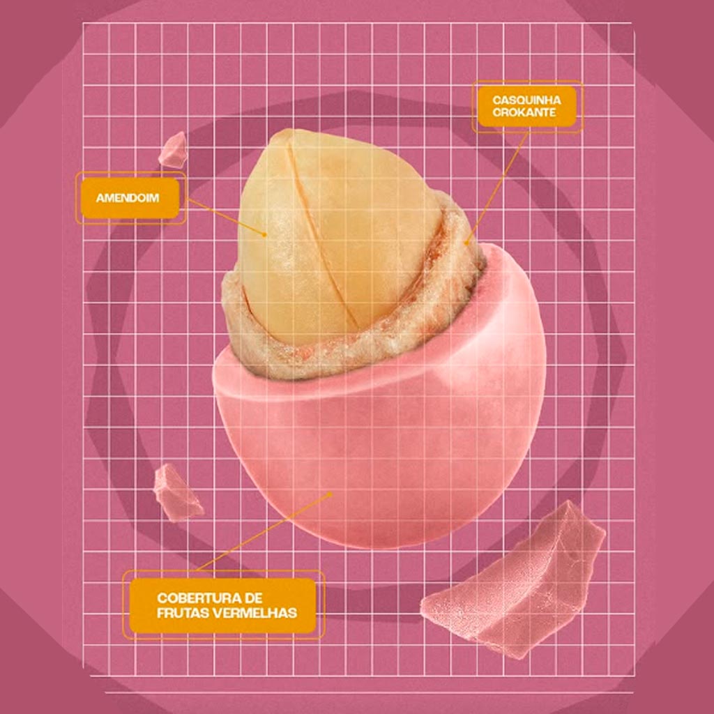 Amendoim Doce Crokissimo Chokante Frutas Vermelhas 45g - Santa