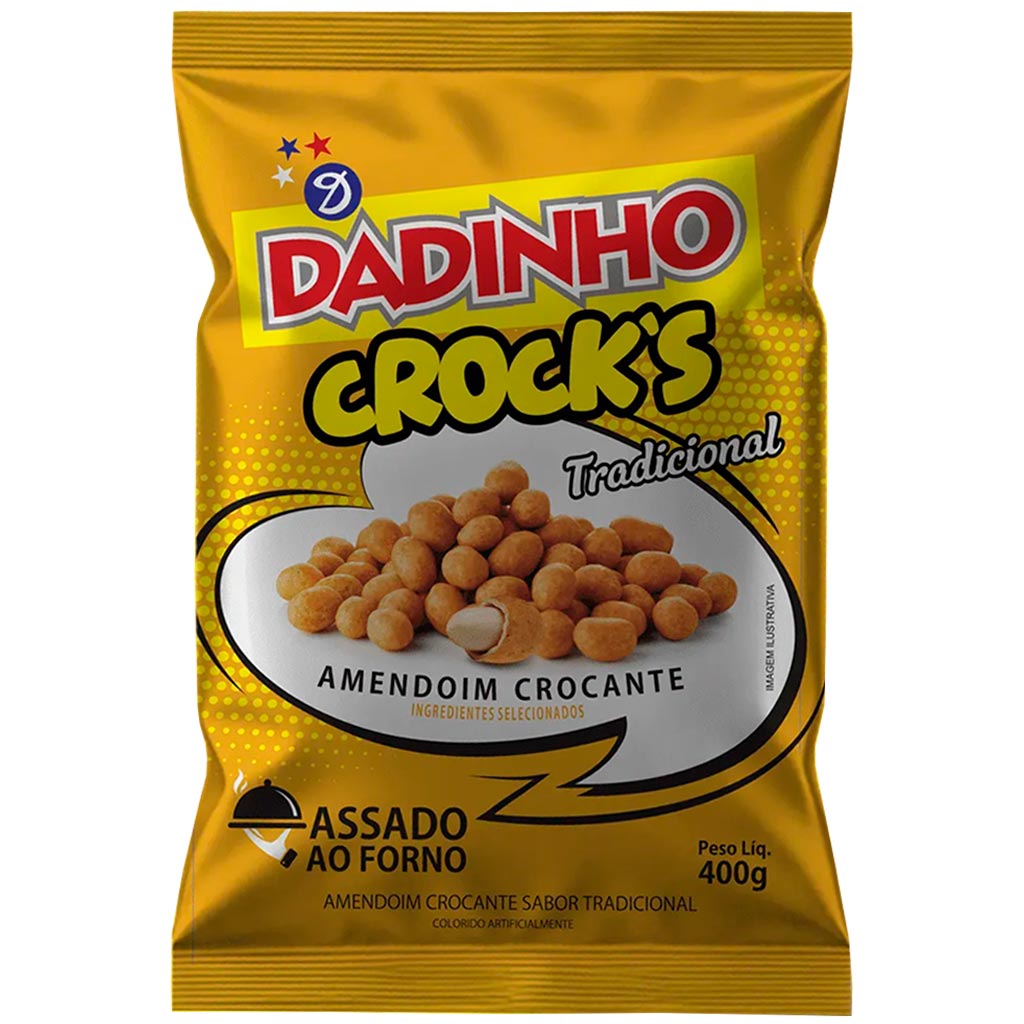 Amendoim Crocante Dadinho Crocks Tradicional 400g - Dizioli