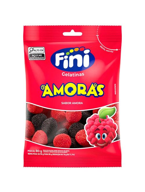 Bala de Gelatina Amoras 80g - Fini