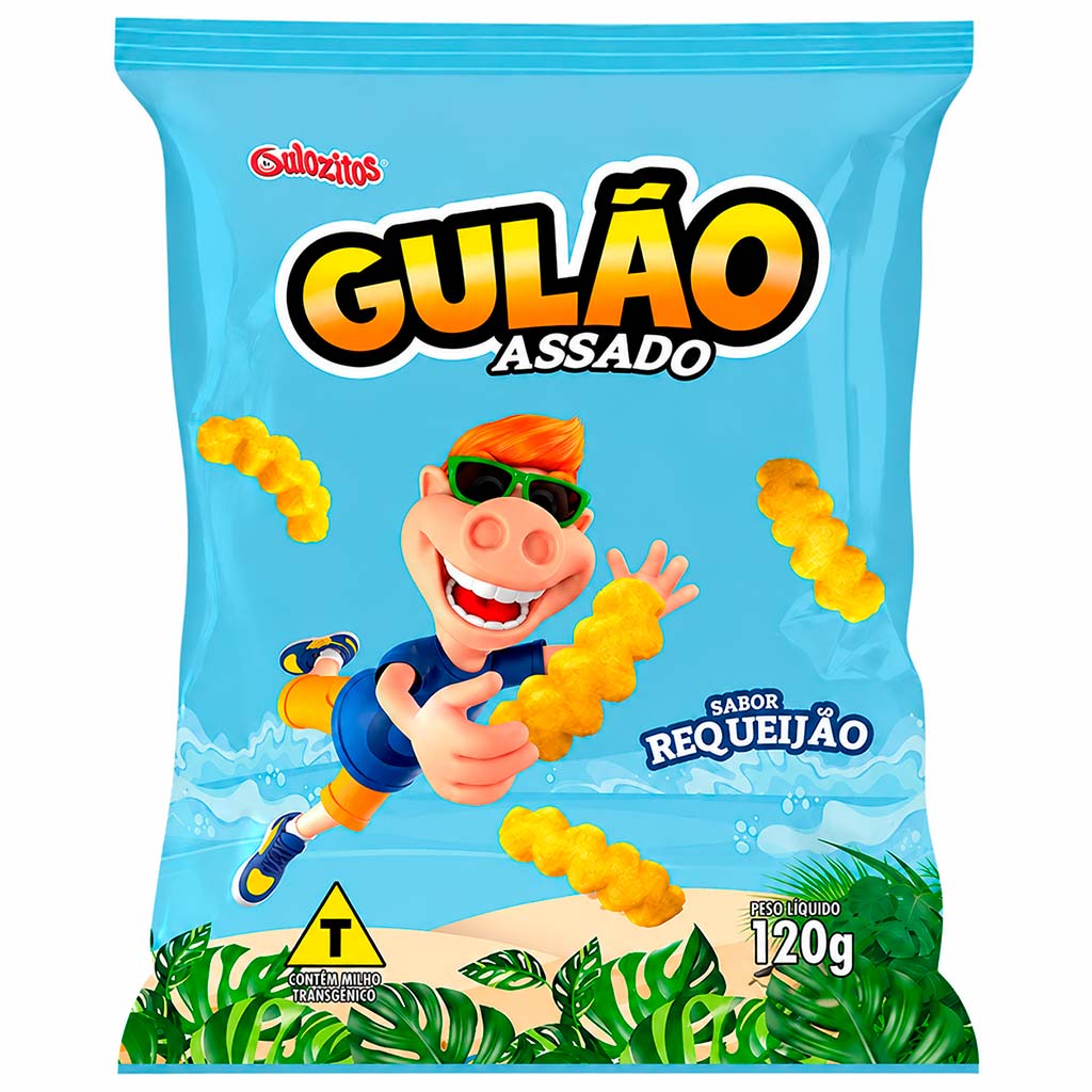 Encontraproduto.com.br - Salgadinho de Milho Requeijão Gulozitos 120g Assado