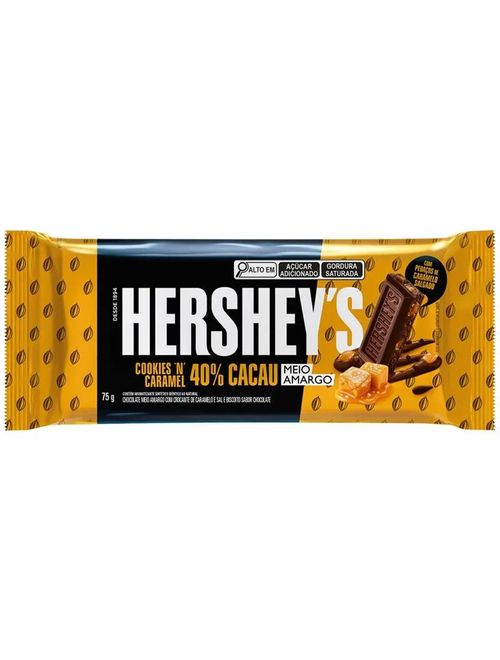 Tablete Chocolate Cookies n Caramel 40% Cacau 75g - Hersheys