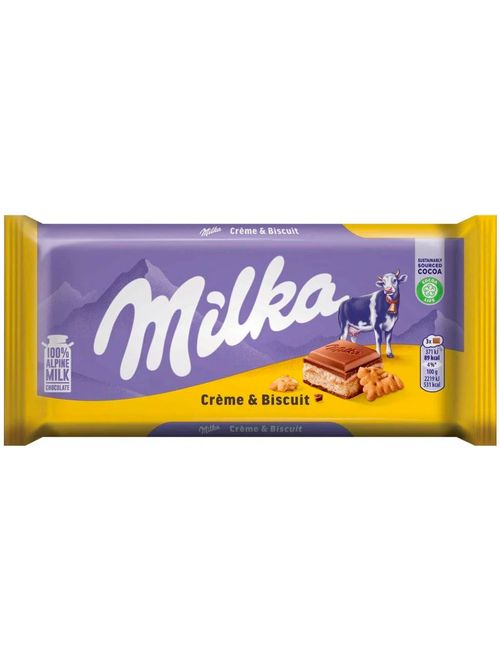 Tablete de Chocolate Cream & Biscuit 100g - Milka