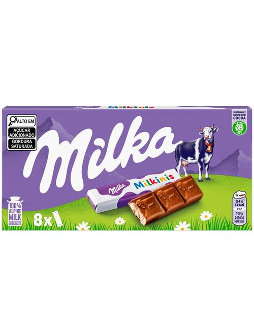 Chocolate Recheio Leite Milkinis Sticks 87,5g - Milka