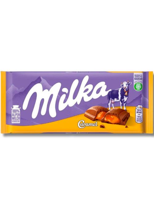 Tablete de Chocolate Recheado Caramelo 100g - Milka